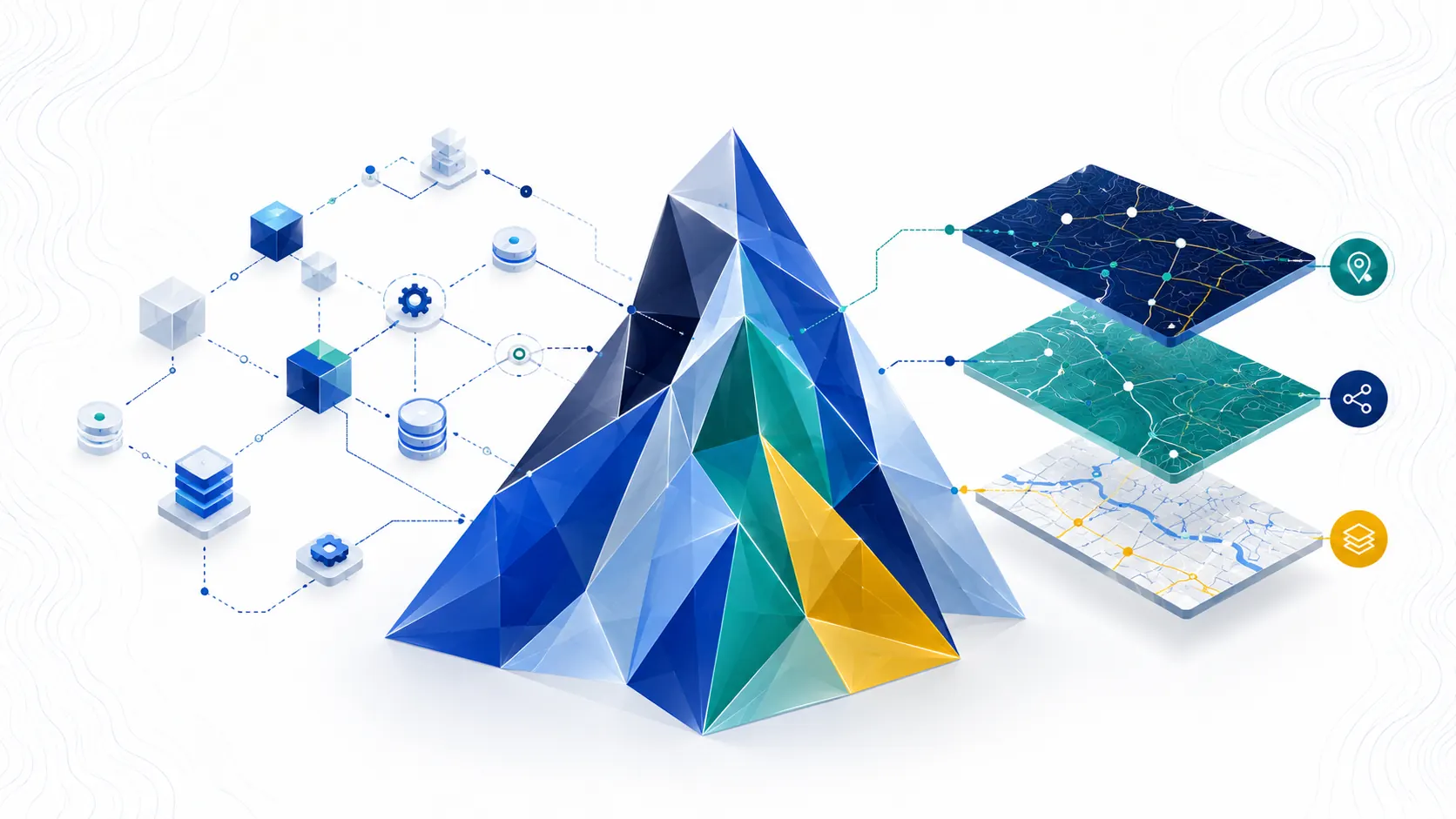 Enterprise systems connected to layered geospatial intelligence